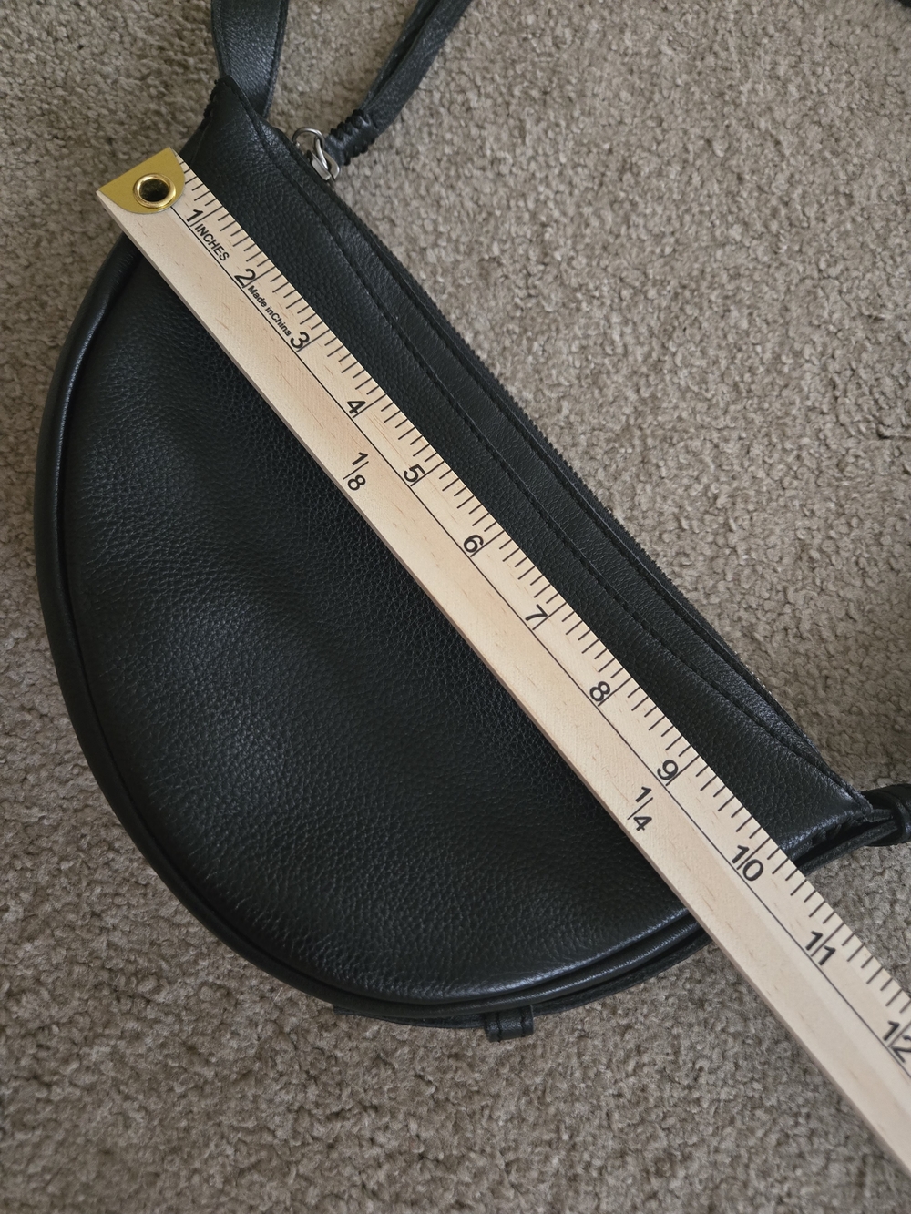 The Sak Tess Sling Black 100% Leather Pebbled Crescent Crossbody - Picture 11 of 16